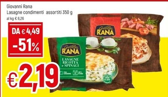 Famila Superstore Rana Giovanni - Lasagne Alla Bolognese 350 G(ml) offerta