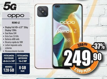 Unieuro TIM Oppo Reno4 Z 5G 16,7 Cm (6.57") 8 GB 128 GB Doppia SIM USB Tipo-C Nero ColorOS 7.1 4000 MAh offerta