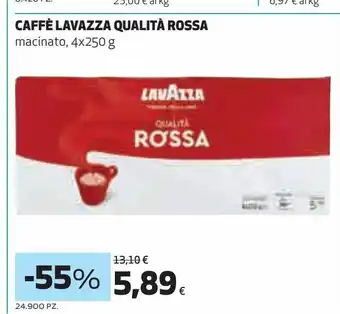 Ipercoop Caffè lavazza quatita rossa macinato 4 x 250 g offerta