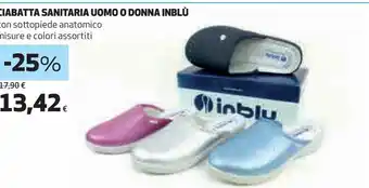 Ipercoop Ciabatte sanitario uomo o donna in blu offerta