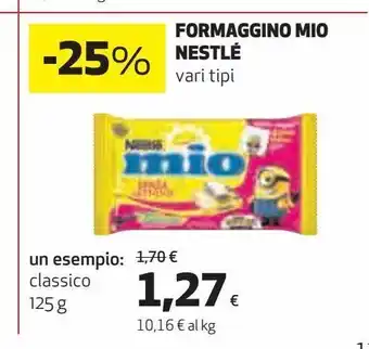 Ipercoop Formaggino mio nestlé offerta