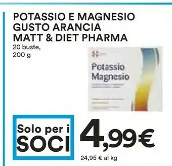 Coop Matt & Diet Potassio E Magnesio Gusto Arancia offerta