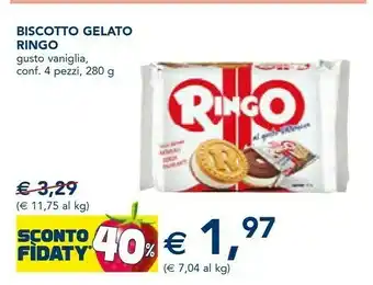 Esselunga Pavesi Biscotto Gelato Ringo Gusto Vaniglia 280 G offerta