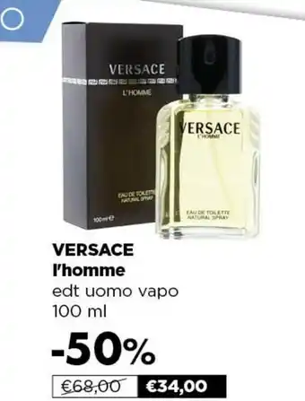 Acqua & Sapone Versace L'Homme Uomo 100 Ml offerta