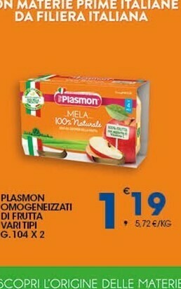 Plasmon Omogeneizzati Di Frutta