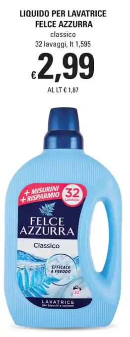 Basko Felce Azzurra Liquido per Lavatrice 32 lavaggi offerta