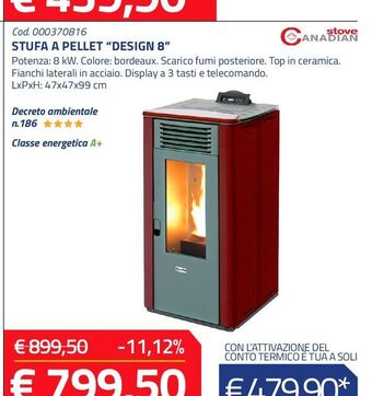 Eurobrico Stufa a pellet offerta