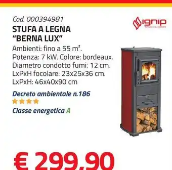 Eurobrico Stufa a legna offerta