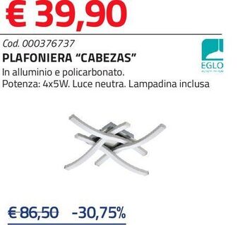 Eurobrico Plafoniera offerta