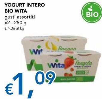 Migross Superstore Yogurt intero bio wita gusti assortiti offerta