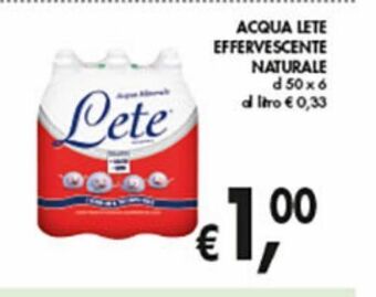 Acqua lete effervescente naturale