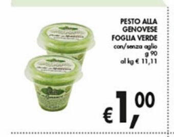 Supermercato Coal Pesto alla genovese foglia verde offerta