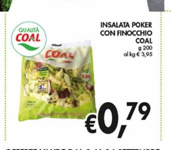 Supermercato Coal Insalata poker con finocchio coal g 200 offerta