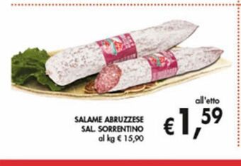 Supermercato Coal Salame abruzzese sal. sorrentino offerta