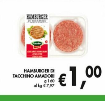 Hamburger di tacchino amadori g 160