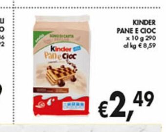 Supermercato Coal Kinder pane e cioc offerta