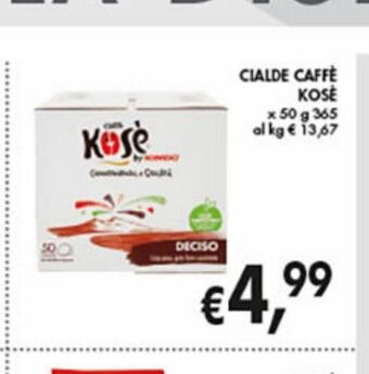 Supermercato Coal Cialde caffè kosè offerta
