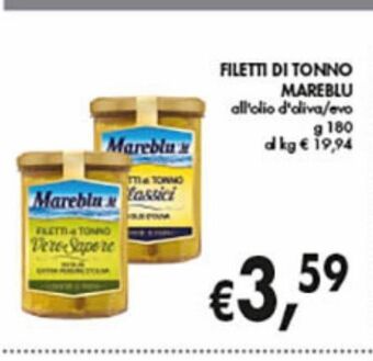 Supermercato Coal Filetti di tonno mareblu offerta