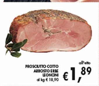 Prosciutto cotto arrosto erbe leoncini
