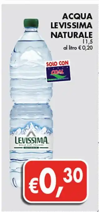 Supermercato Coal Acqua levissima naturale l 1,5 offerta