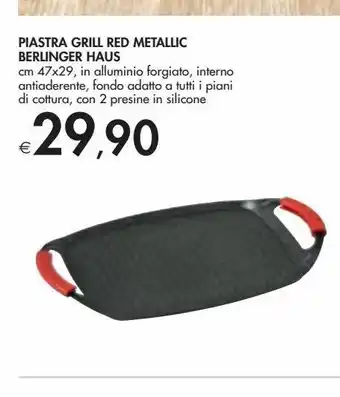 Bennet Piastra grill red metallic berlinger haus offerta