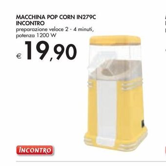 Macchina pop corn in279c incontro
