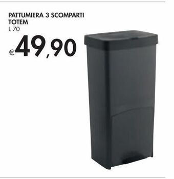 Bennet Pattumiera 3 scomparti totem offerta