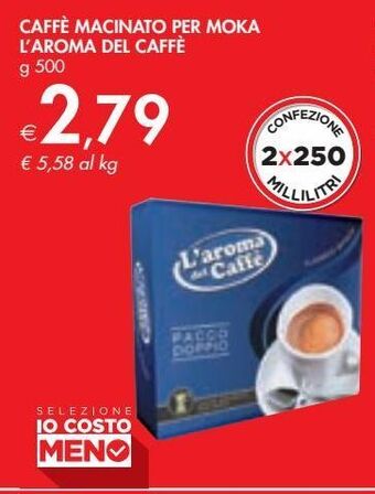 Caffè macinato per moka l'aroma del caffè