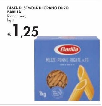 Bennet Pasta di semola di grano duro barilla offerta