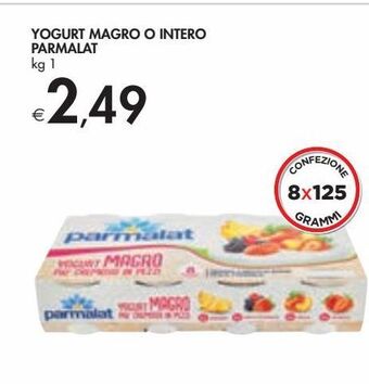 Bennet Yogurt magro o intero parmalat offerta