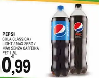 Al Discount Pepsi Cola Classica/Light/Max zero/Max senza caffeina pet 1,5 L offerta