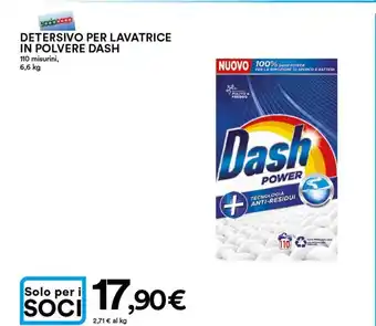 Ipercoop Dash Detersivo Per Lavatrice In Polvere Dash 110 misurini, 6,6 kg offerta