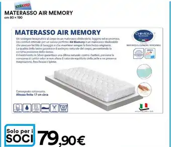 Materasso Air Memory cm 80 x 190