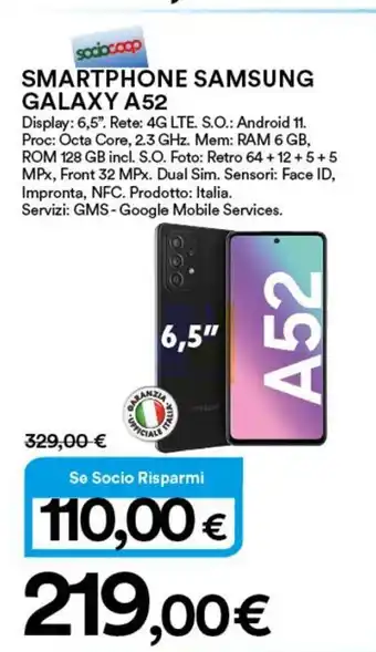 Ipercoop A52 Smartphone SAMSUNG GALAXY offerta