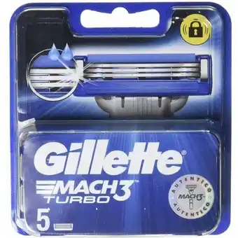 La Saponeria Gillette lame ricambio rasoio mach3 turbo 5 pezzi offerta