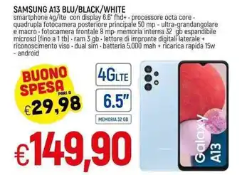 Galassia Samsung A13 Blu/Black/White offerta