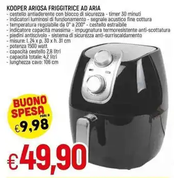 Galassia Kooper Ariosa Friggitrice Ad Aria offerta
