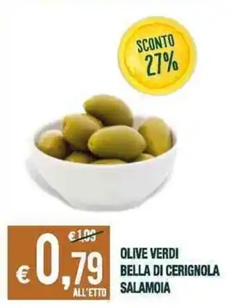Banco Fresco Olive Verdi Bella di Cerignola Salamoia offerta