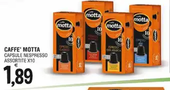 Al Discount Caffè Motta Capsule Nespresso assortite x10 offerta