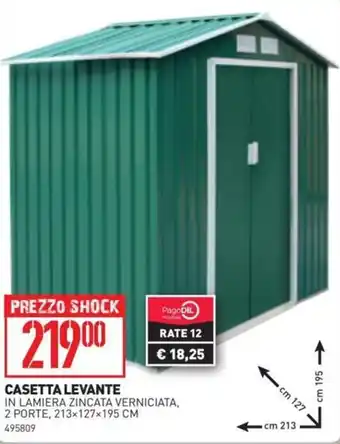 Ottimax Casetta Levante 213x127x195 cm offerta