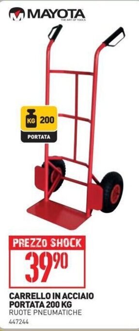 Mayota Carrello in acciaio portata 200 kg
