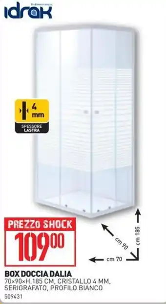 idrak Box Doccia Dalia 70x90xH.185 cm