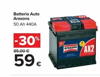 Carrefour Iper Batteria auto arexons offerta