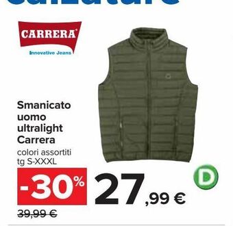 Carrefour Iper Smanicato uomo ultralight carrera offerta