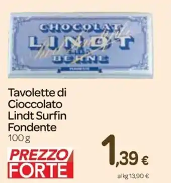 Tavolette di Cioccolato Lindt Surfin Fondente 100 g