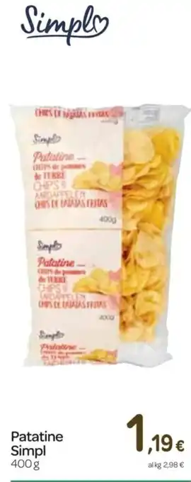 Eolo Simpl Patatine 400 g offerta