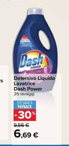 Carrefour Iper Detersivo liquido lavatrice dash power offerta