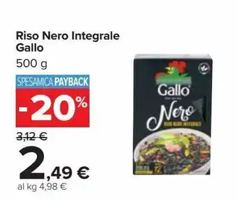 Carrefour Iper Riso nero integrale gallo offerta
