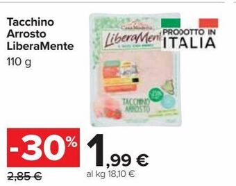 Carrefour Market Tacchino arrosto libera mente 110g offerta