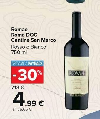 Carrefour Iper Romae roma doc cantine san marco offerta